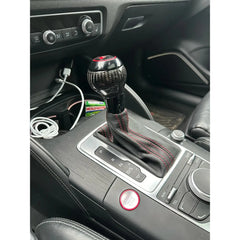 Audi Custom Carbon Fibre Gear Knob & Leather Cover